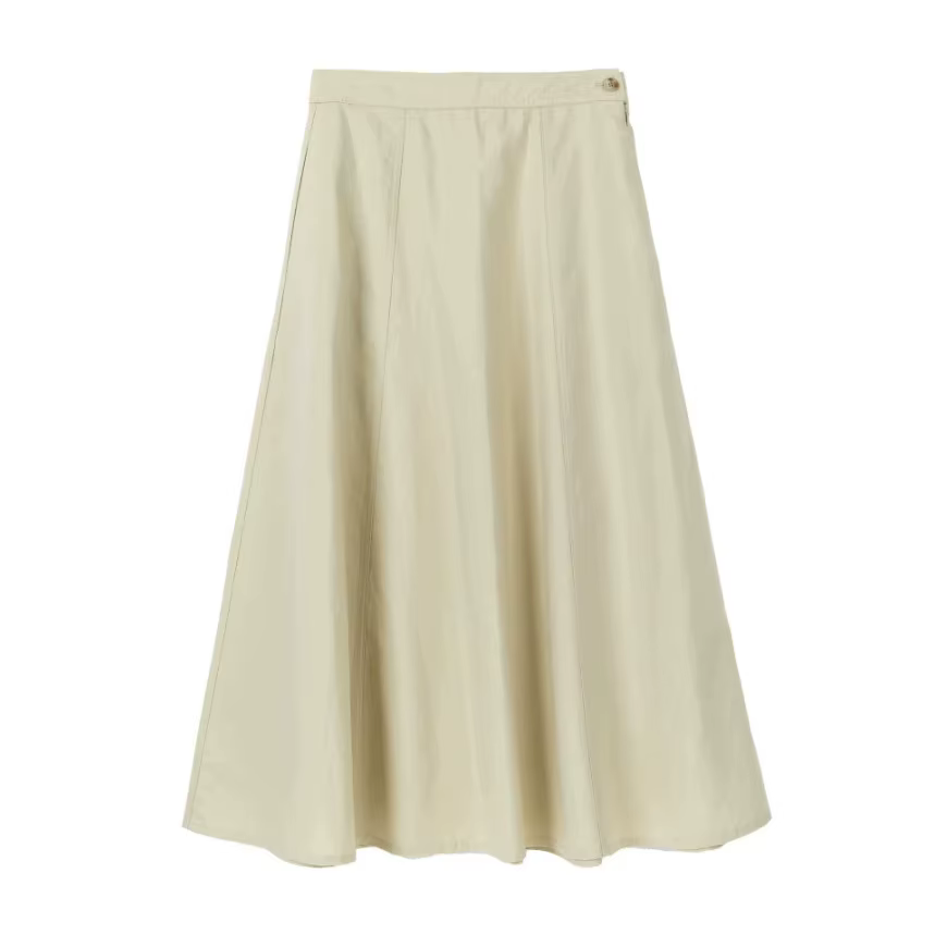 Jupe longue en coton et lin pour femme, style décontracté et polyvalent, nouvelle collection été, avec poches, coupe confortable, jupe midi