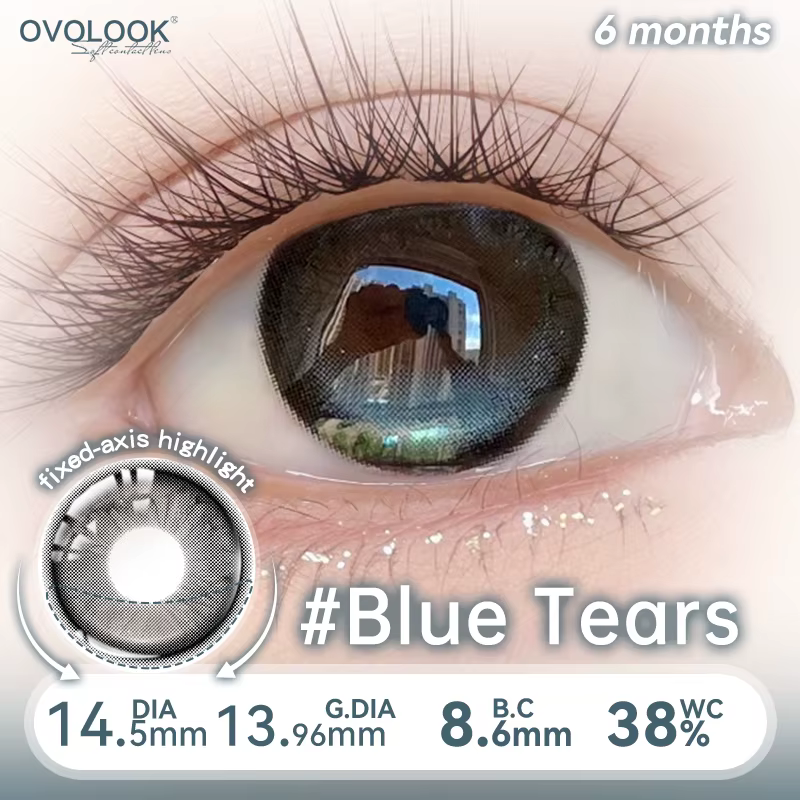 Lentilles de Contact bleues pour les yeux mode couleur élèves beauté