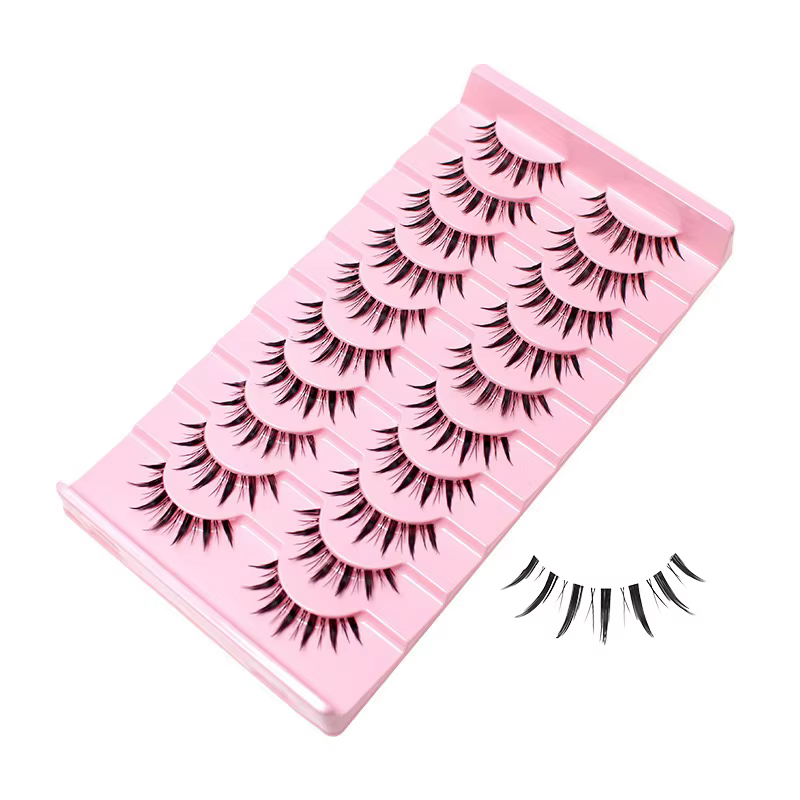 10 paires de faux cils avec sensation d'air naturelle