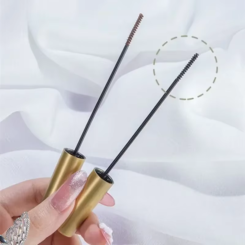 Mascara à cils imperméable sans taches marron naturel Curling brosse Fine