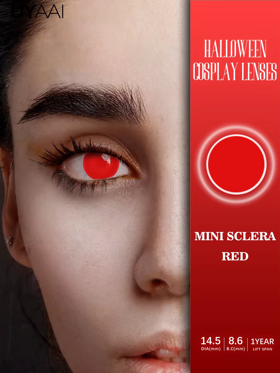 UYAAI Cosplay lentilles blanches Anime couleur des yeux noirs