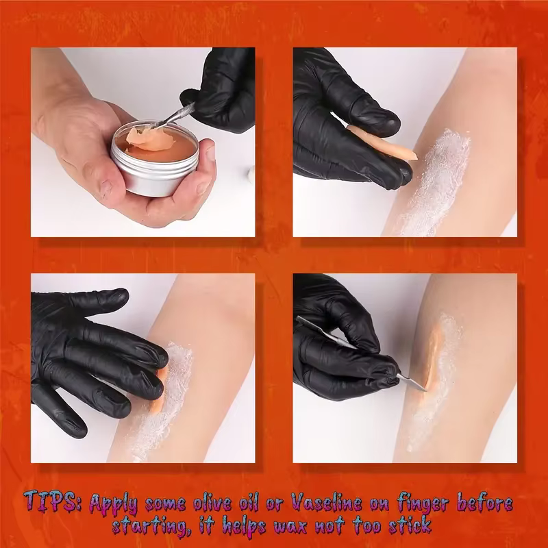 Cicatrice cire SFX effets spéciaux maquillage plaie peau