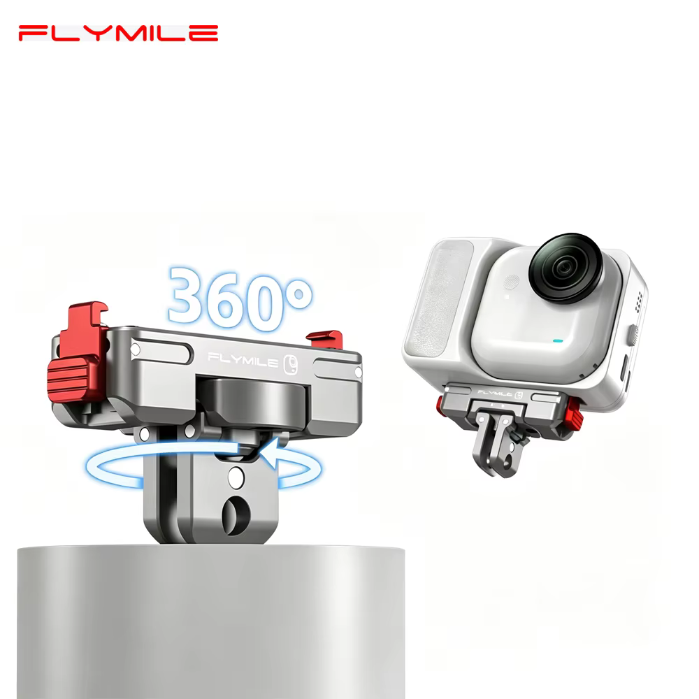Base à dégagement rapide Flymile pour accessoires d'appareil photo Insta360 GO Ultra, adaptateur magnétique rotatif, support métallique pliable