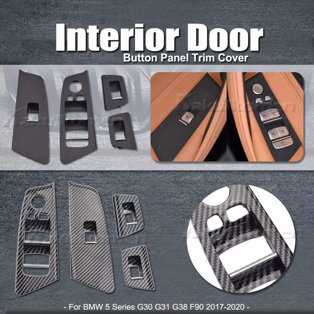 Panneau de bouton de commutation de lève-vitre, intérieur de voiture LHD, porte avant arrière, couvercle Kiev illage, BMW Série 5, M5, G30, G31, F90, 2017, 2018, 2019, 2020