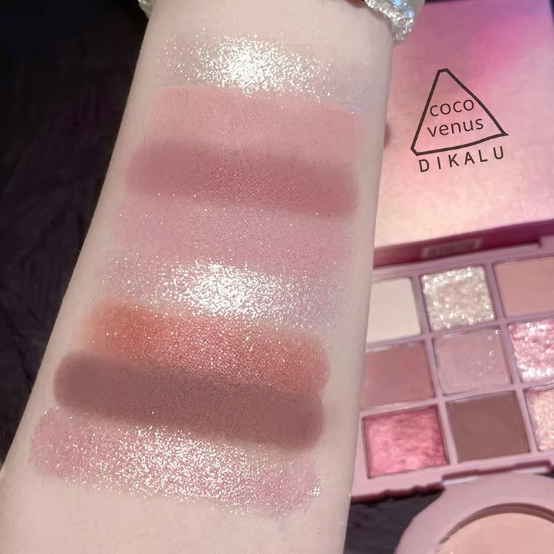 Nouveau Fumée Rose 9 couleurs fard à paupières Palette nacré mat terre couleur ombre