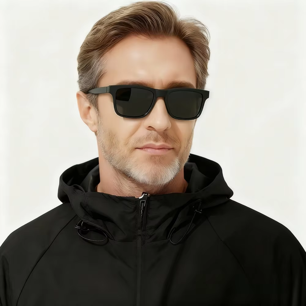 Lunettes de soleil magnétiques à clipser avec monture anti-lumière bleue, lunettes polarisées 2-en-1 pour la conduite et les activités de plein air