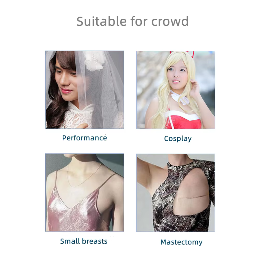 Prothèses mammaires en silicone, à insérer dans un soutien-gorge, pour travestissement, drag queen, transgenre, fête, cosplay.