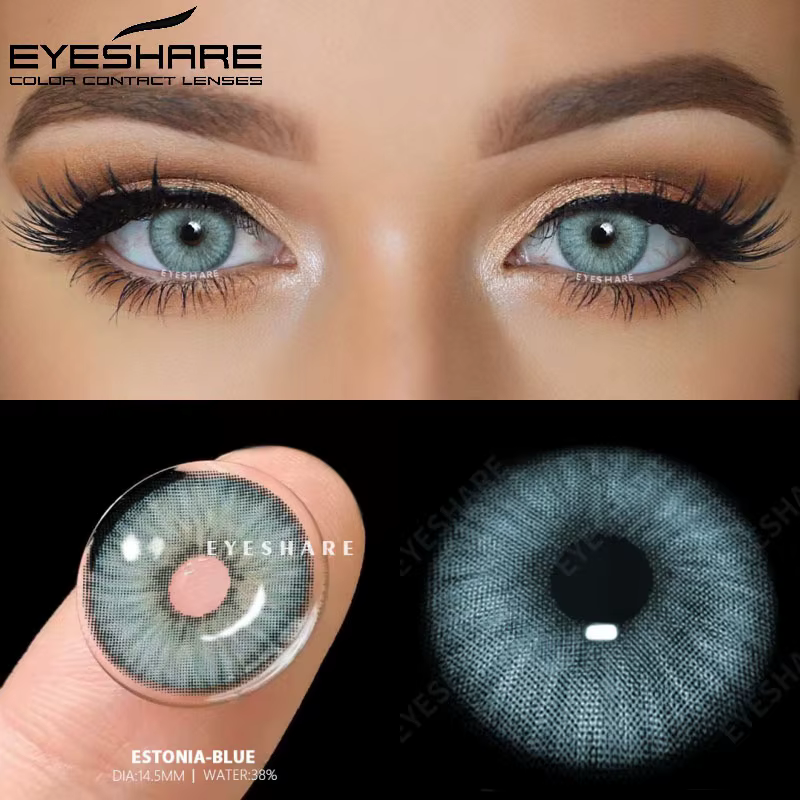 EYESHARE 1 paire de lentilles de Contact de couleur pour les yeux lentilles pour les yeux naturelles lentilles pour les yeux bleus lentilles marron élèves gris Contacts verts annuels
