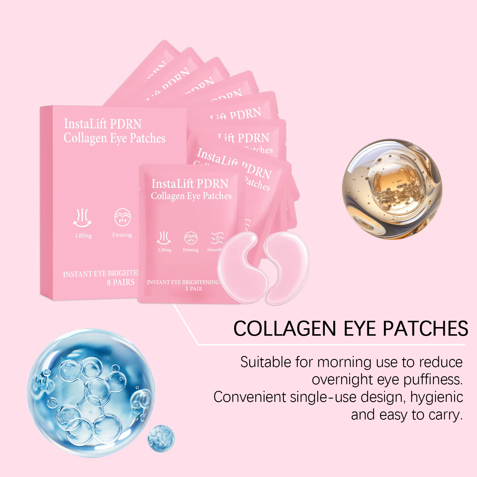 Patchs Hydrogel au Collagène pour les Yeux – Traitement Anti-Cernes & Anti-Poches