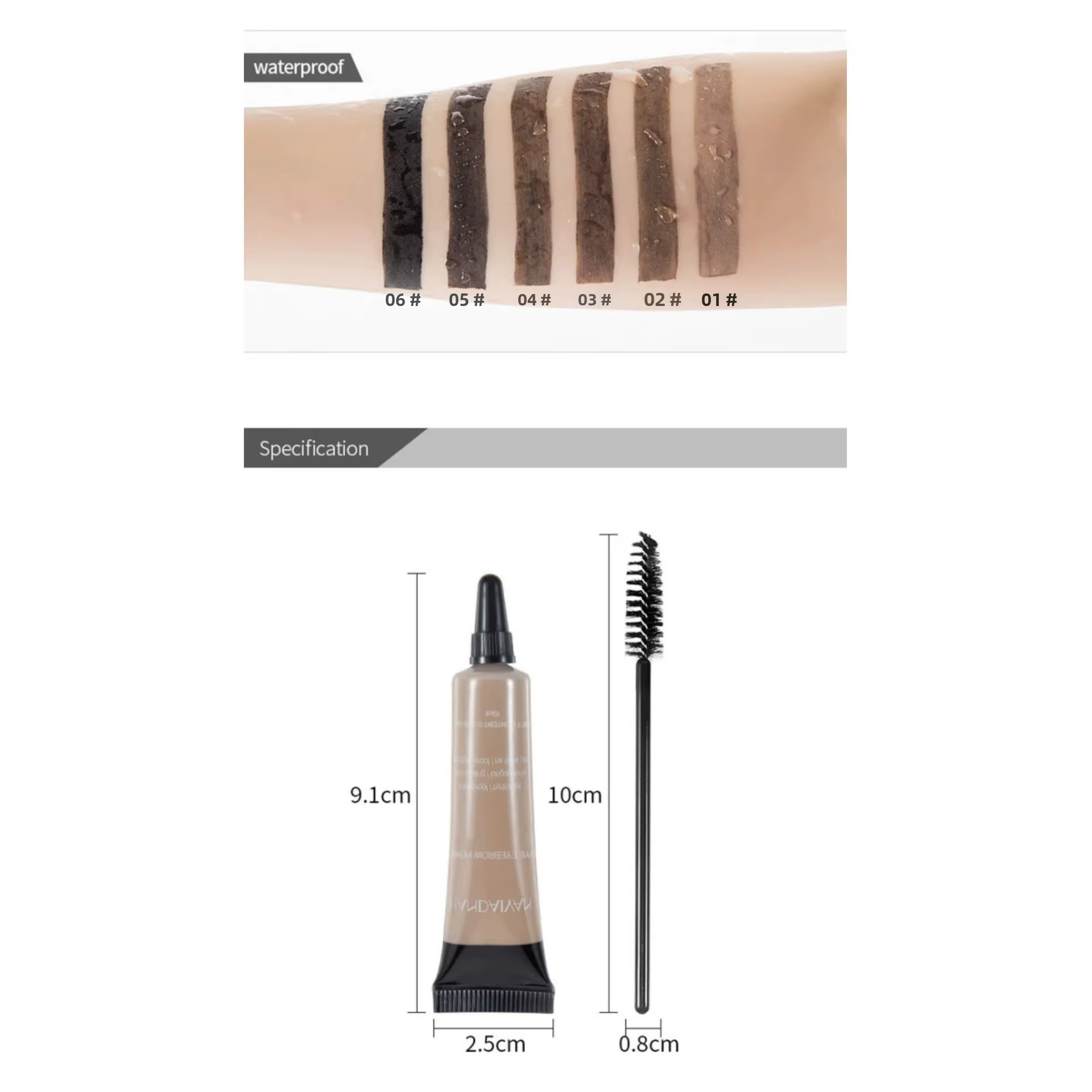 Gel teinté naturel pour sourcils