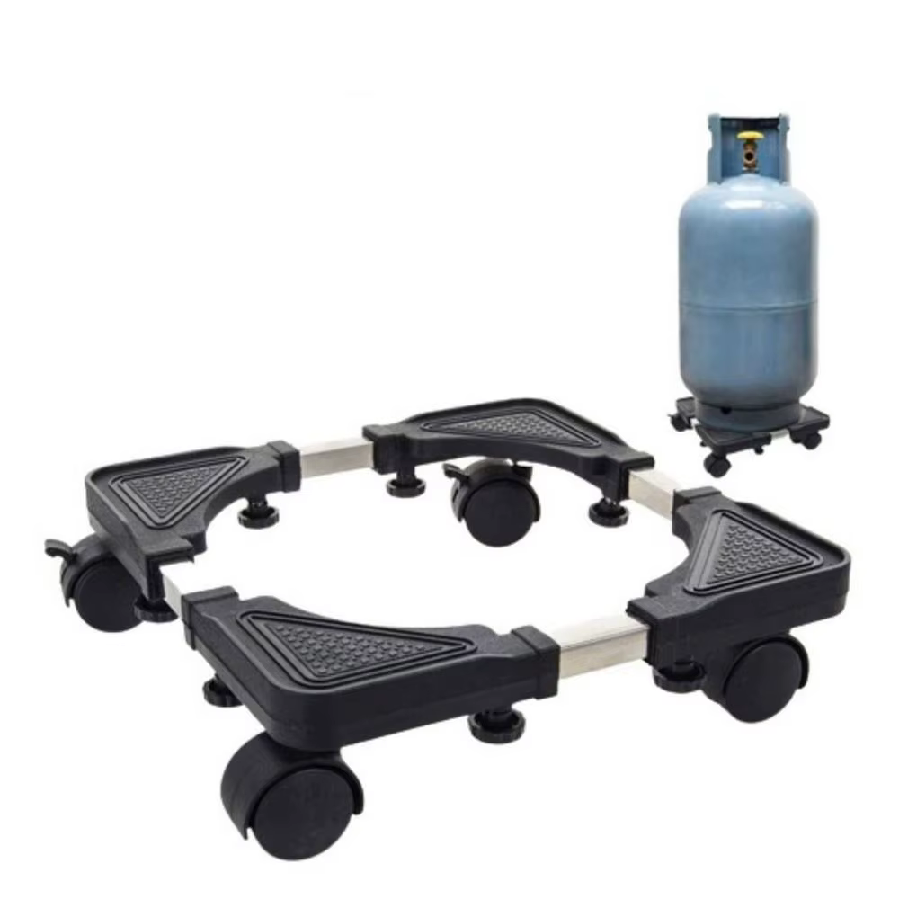 Base mobile universelle à 4 roulettes, Support réglable en hauteur, Base de réfrigérateur, Base à roulettes robuste pour le linge