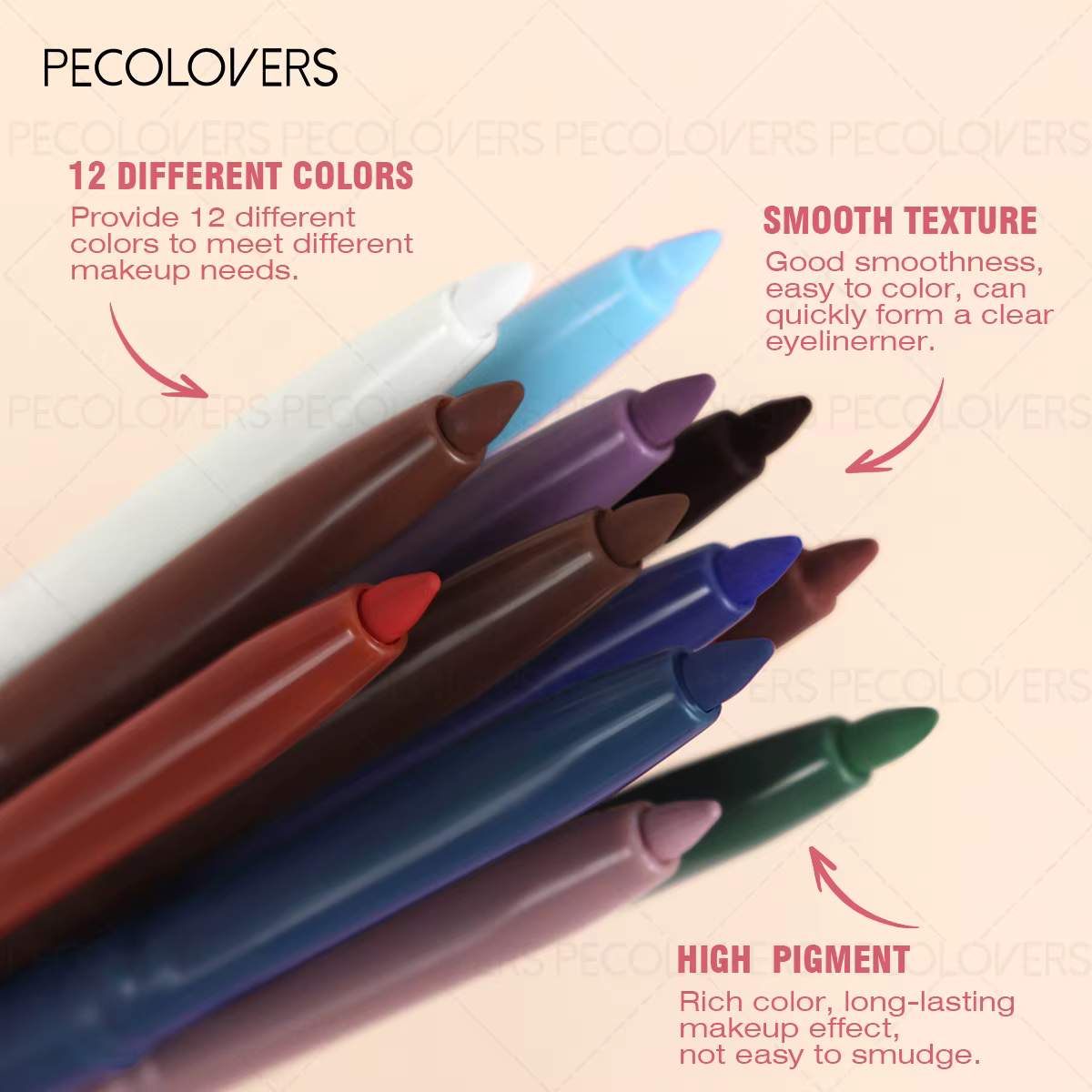 1 stylo gel pour eye-liner imperméable pour tous les types de peau