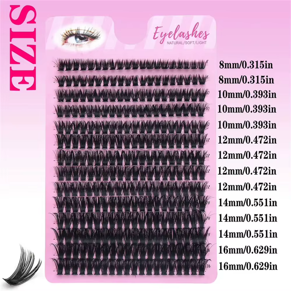 280 grappes de faux cils de vison 60D D Curl Extensions