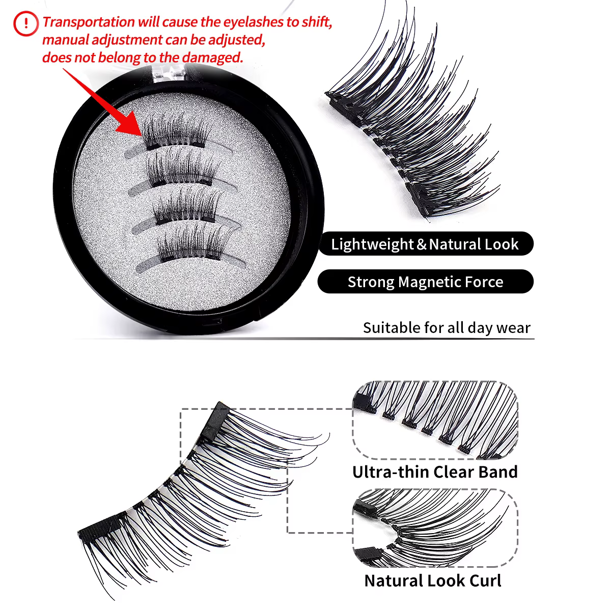 MAANGE 2 paires de faux cils magnétiques