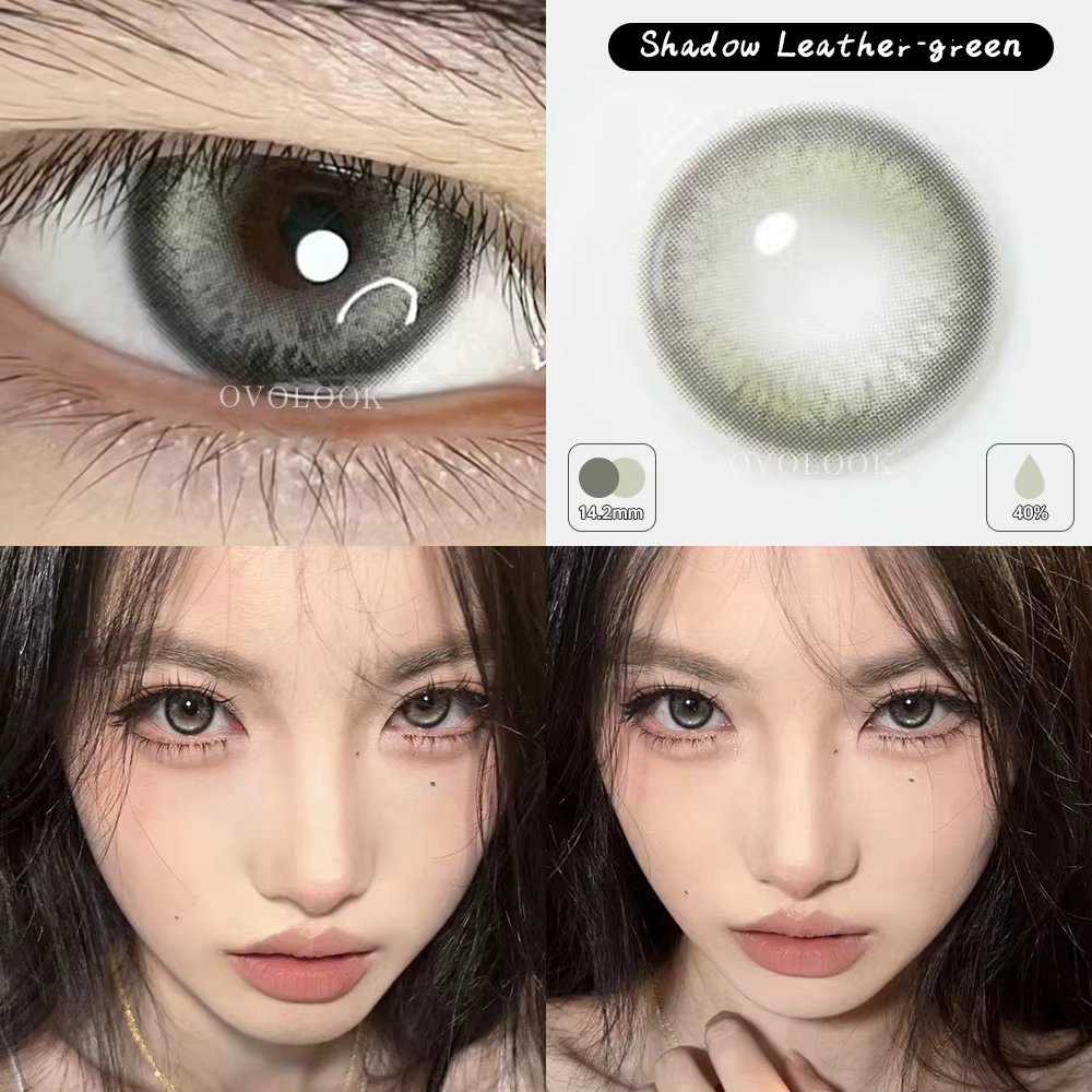 1 paire de lentilles bleues et vertes