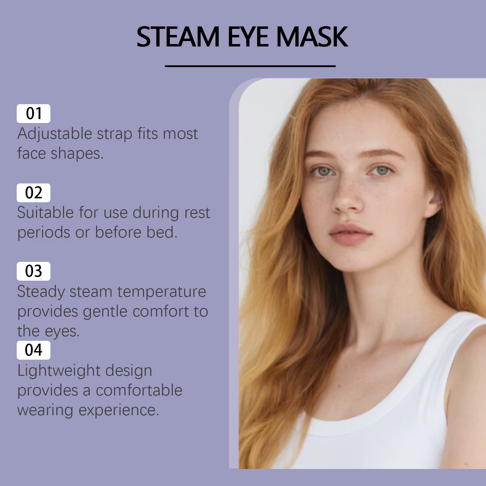 Masque oculaire à vapeur Eelhoe, soin apaisant pour les yeux, soulage la fatigue, la sécheresse et l'inconfort oculaire, réduit le gonflement des yeux, patch oculaire portable.