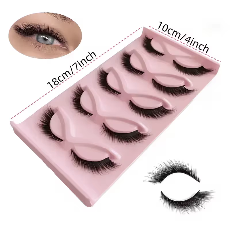 5 paires de faux cils aspect naturel