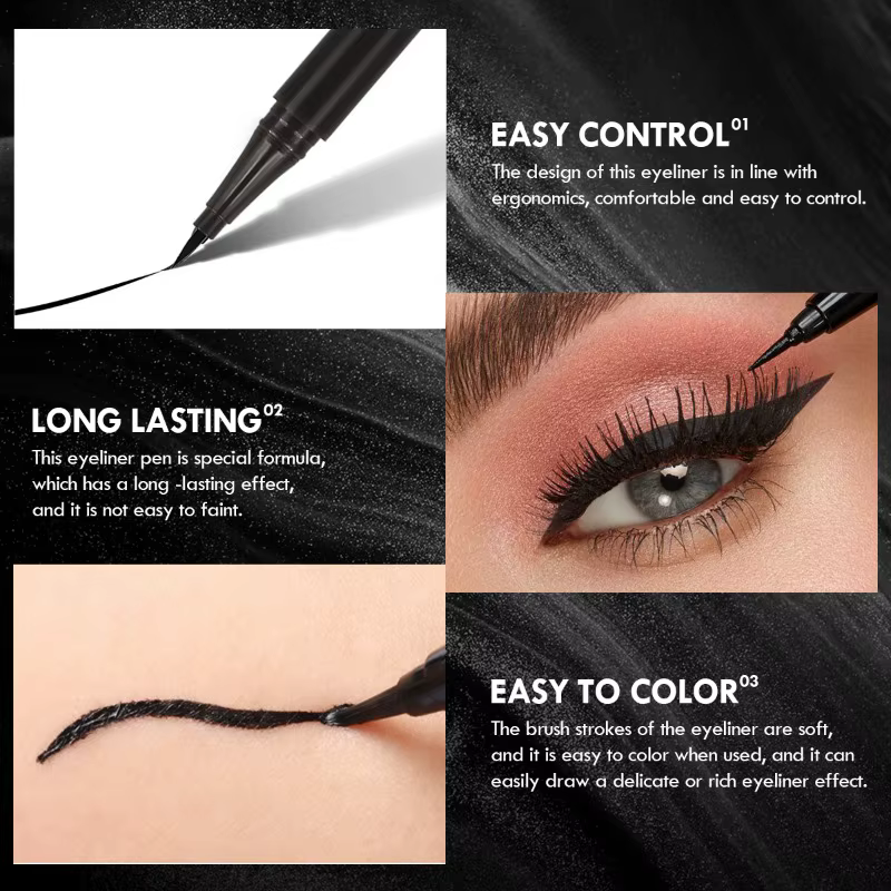 Stylo Eyeliner liquide lisse 5 pièces/ensemble