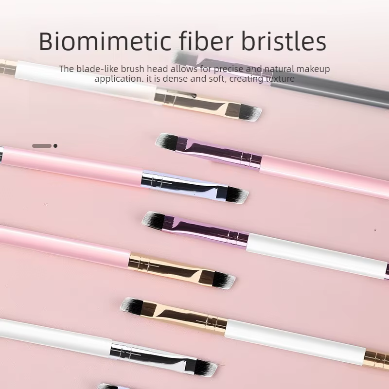 Pinceau à sourcils et cils doux 2-en-1 professionnel pour le contour des yeux