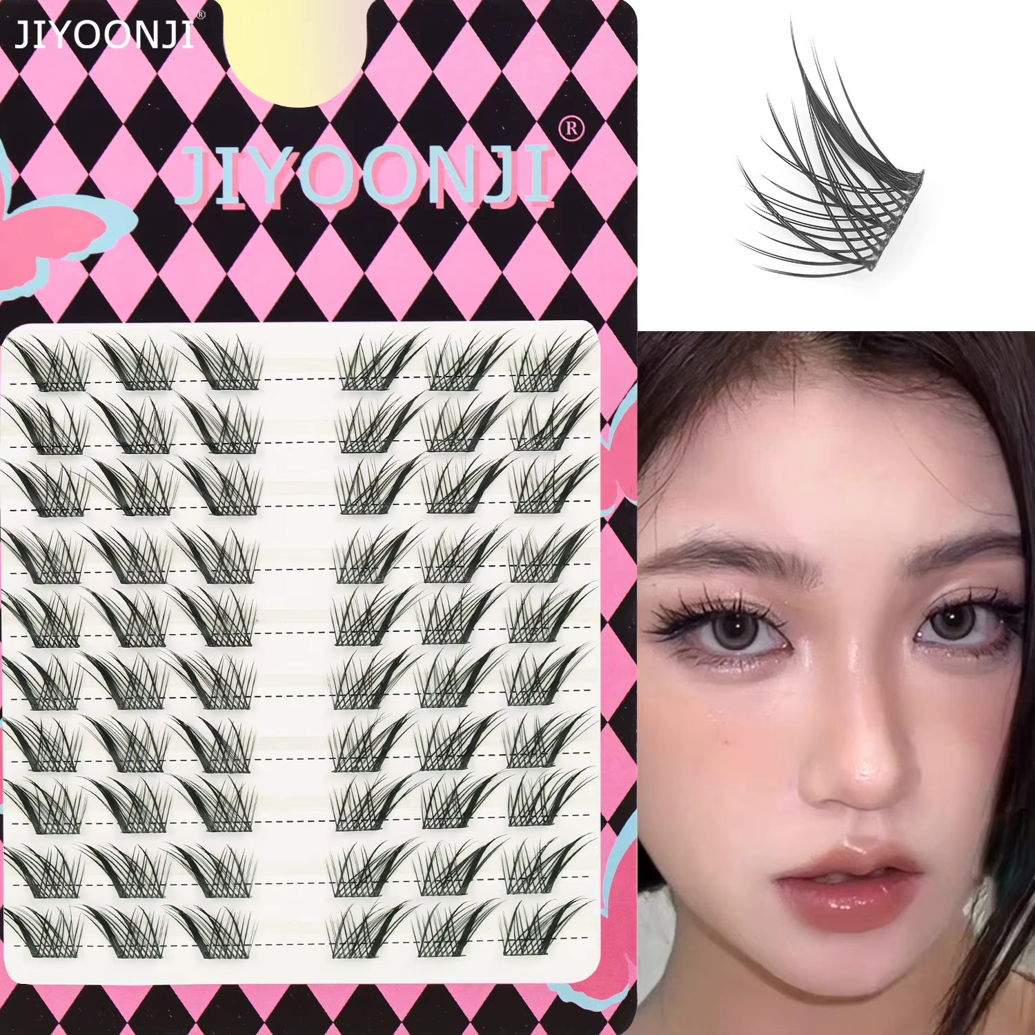 60 bouquets de faux cils en grappe