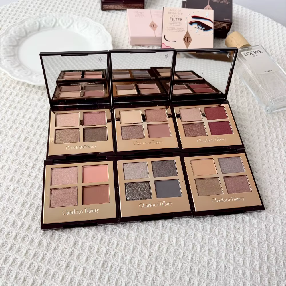 Charlotte Tilbury 4Palette Velvet et 9Palette Silk Shimmer – Fards à paupières et blush crème – Effet lumineux naturel