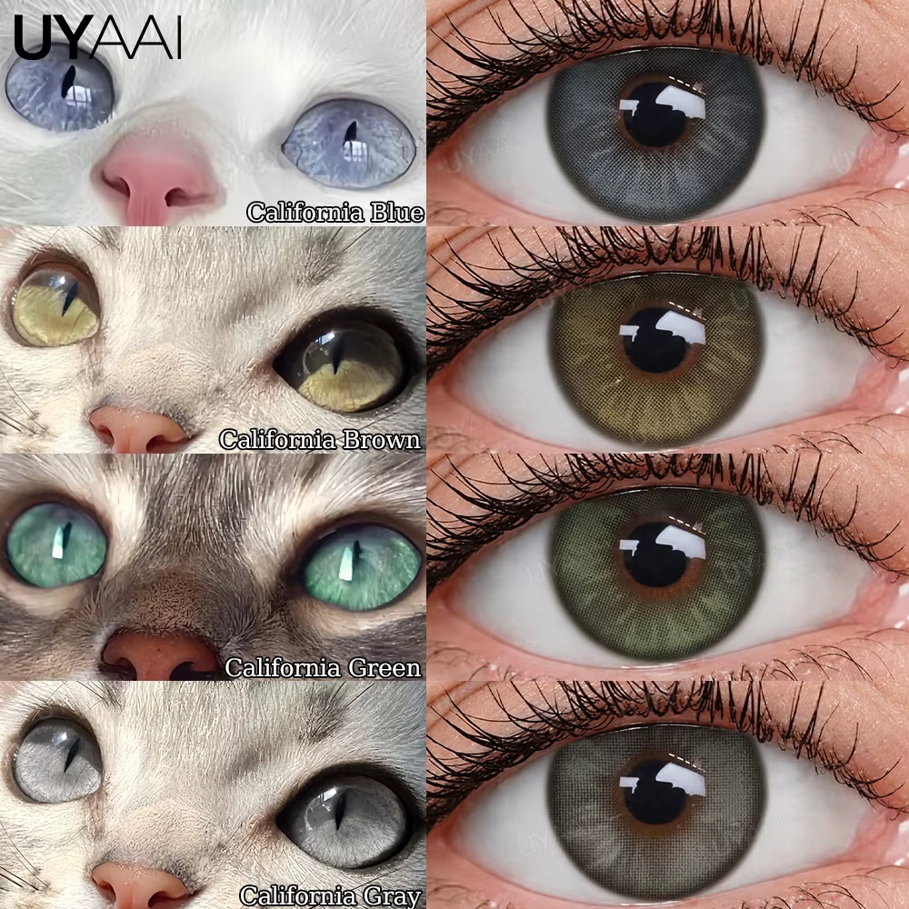 Lentilles de contact UYAAI couleur marron pour les yeux