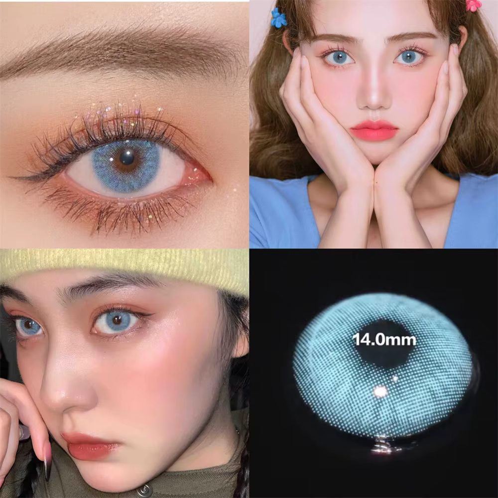 Lentilles de contact annuelles 10Ma Jiu Yellow Natural Color pour les yeux