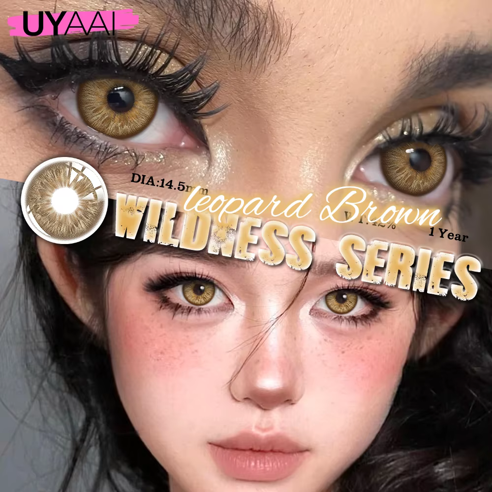 UYAAI 1 paire de lentilles de contact jaunes maquillage beauté annuel doux mode santé Anime Cosplay yeux