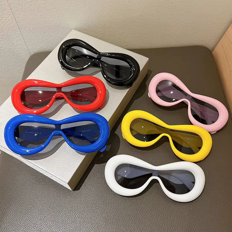 Lunettes de soleil ovales pour hommes et femmes, design de marque rétro, lunettes de document Candy, lunettes de soleil pour femmes, nouvelle mode, 2024