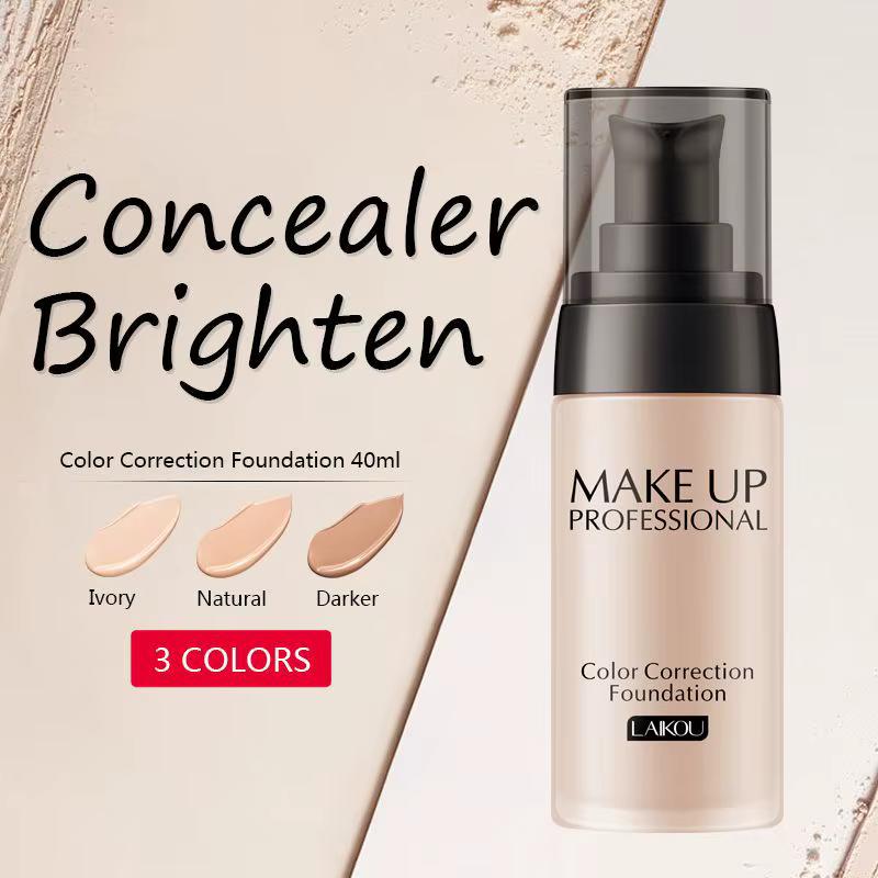 LAIKOU Base de maquillage visage fond de teint liquide BB crème correcteur hydratant contrôle de l'huile blanchissant