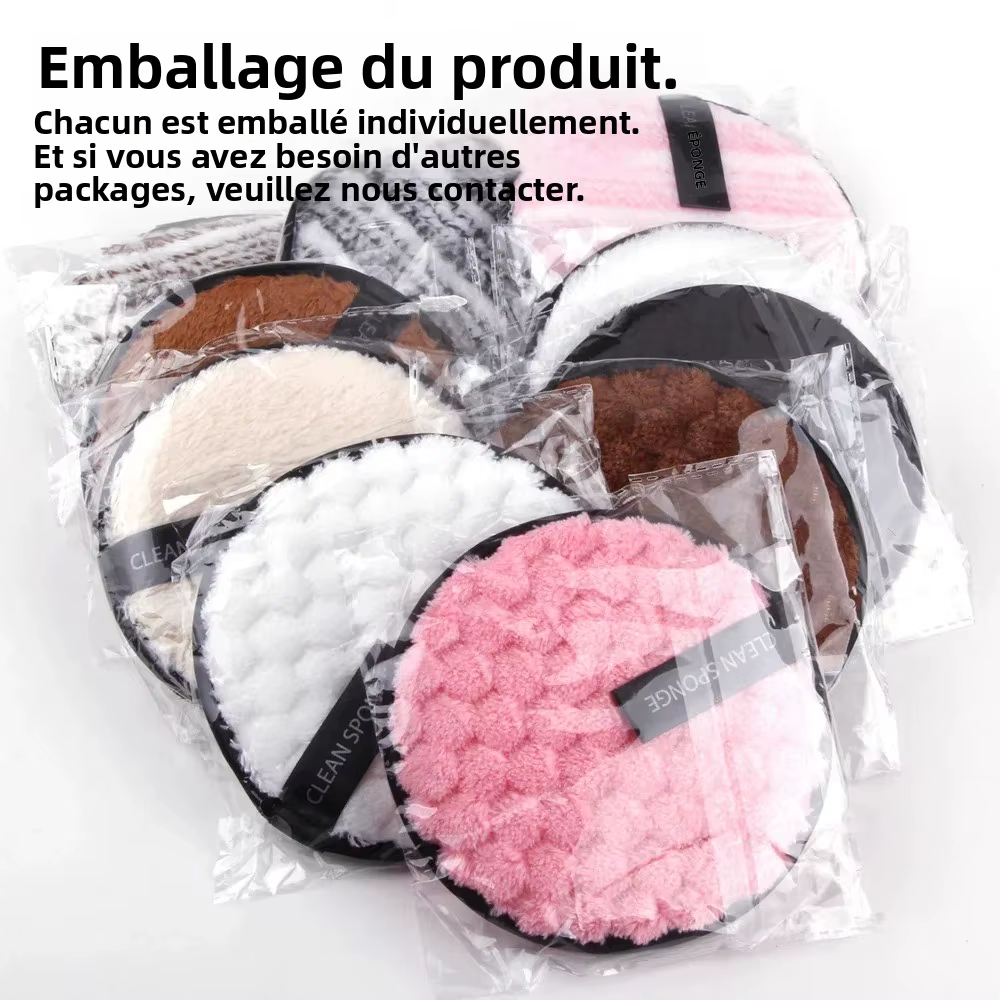 1/3 pièces disques réutilisables démaquillant lingette tampons de coton microfibre maquillage visage serviette tissu lavable éponge soins de la peau nettoyage bouffée