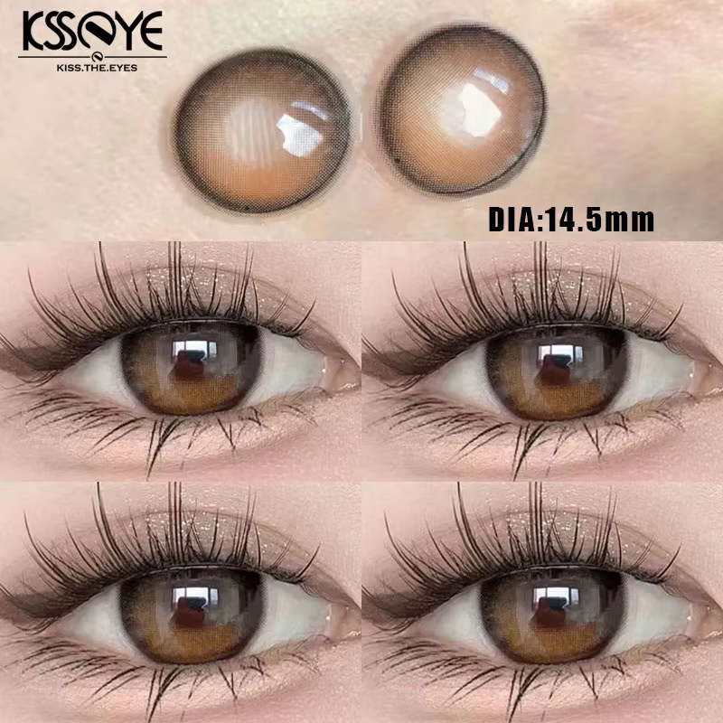 KSSEYE 1 paire de lentilles de Contact de couleur naturelle pour les yeux avec dioptrie de myopie maquillage
