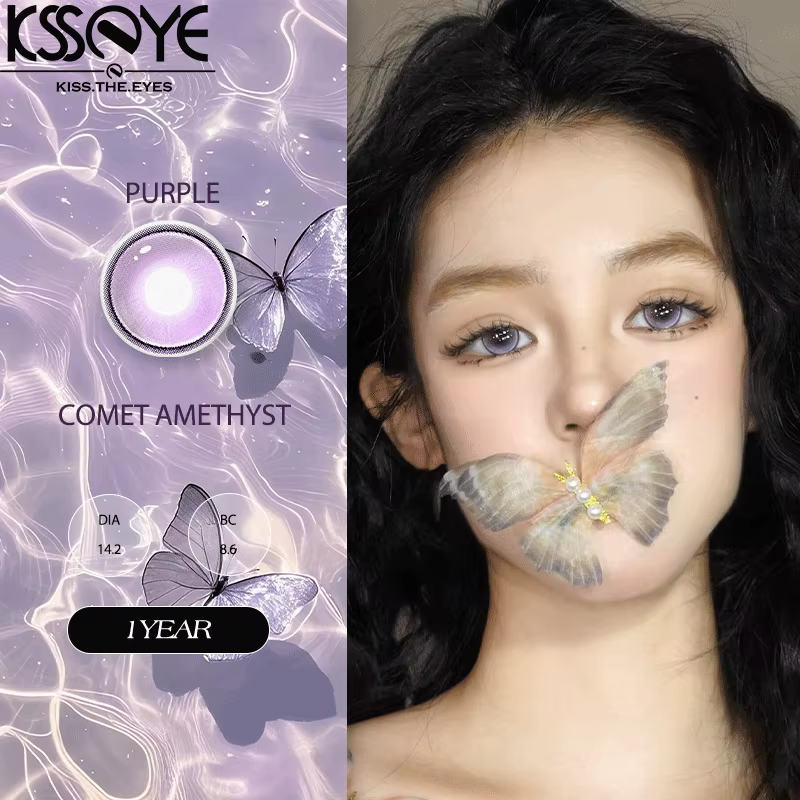 KSSEYE 2 pièces lentilles de Contact de couleur stores pour lunettes