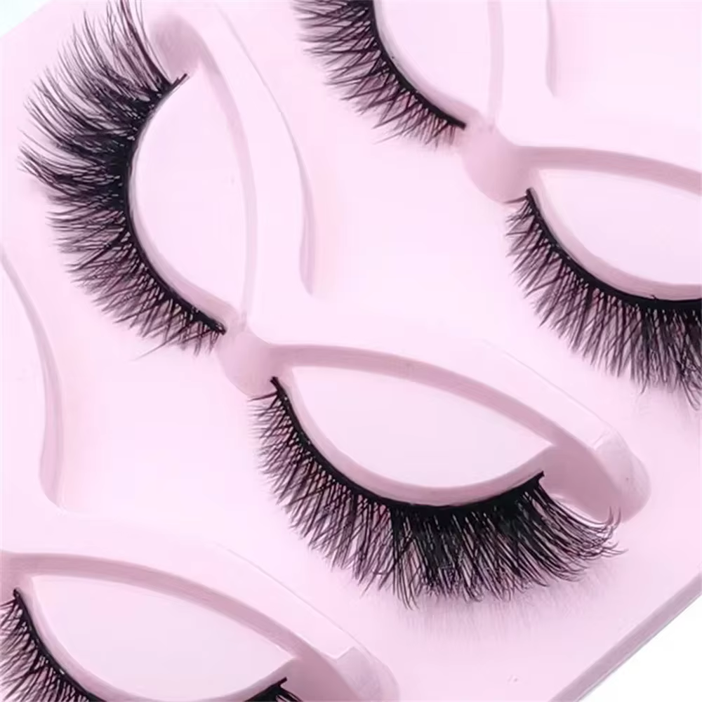 5 paires de cils œil de chat 21mm longs