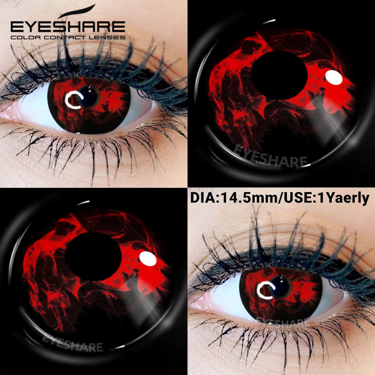 EYESHARE Halloween lentilles de Contact blanches pour les fêtes fous Cosplay