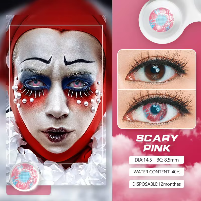 Cosplay lentilles de Contact de couleur pour les yeux maquillage Halloween beauté