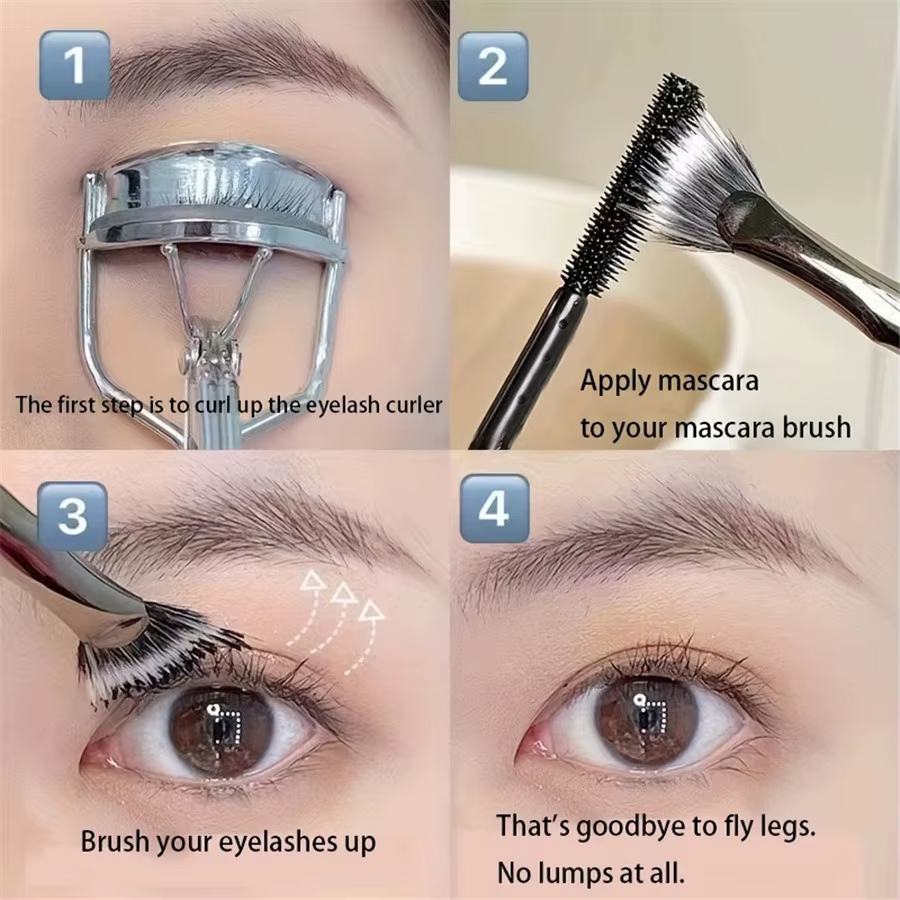 Brosse professionnelle en éventail pour Mascara