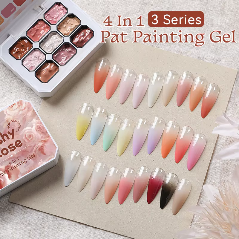 UR SUGAR 9 couleurs 4 en 1 Pat peinture Gel Y2K dégradé Blush couleur Semi Permanent tremper UV & LED Gel Nail Art création Salon DI