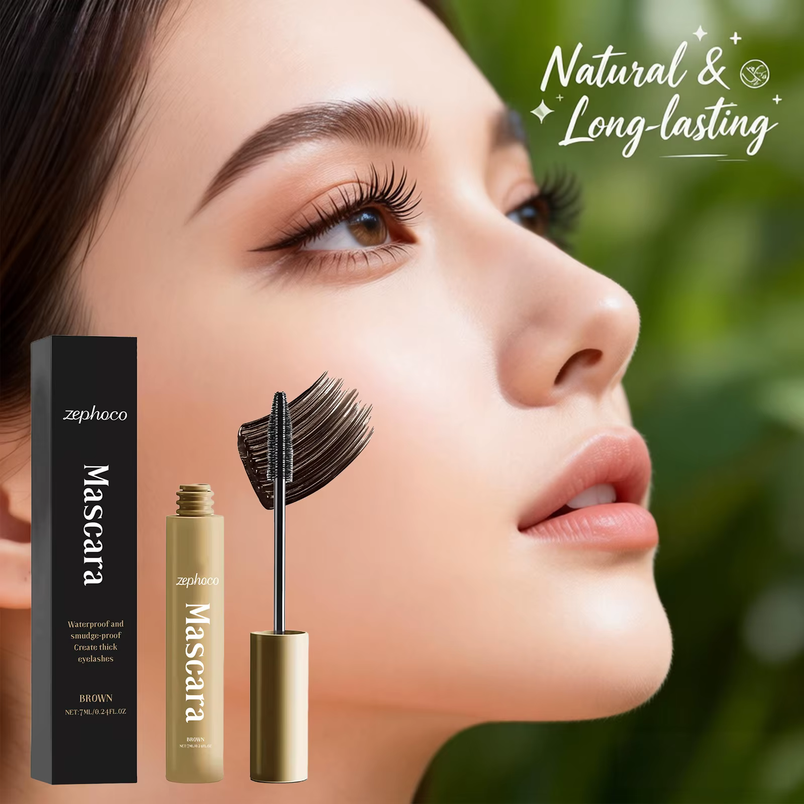 Mascara brun pour boucles naturelles