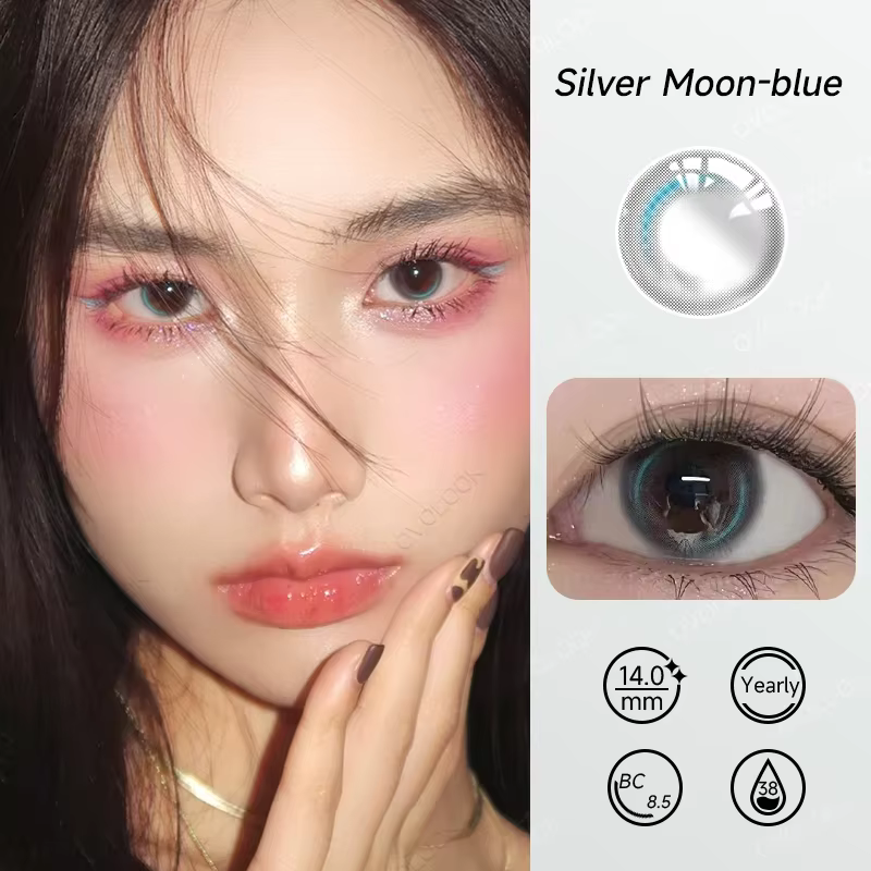 2PCS/PAIR lentilles de Contact lune bleue