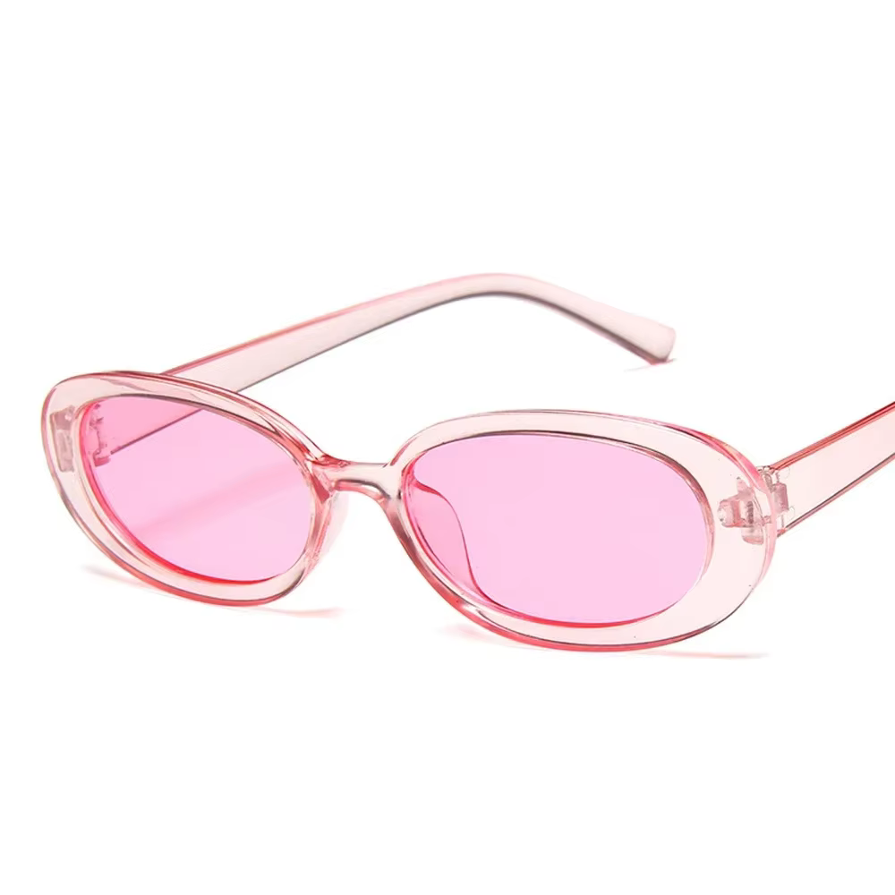 XaYbZc rose rétro lunettes de soleil ovales lunettes de soleil femmes rétro marque concepteur Vintage dames oeil de chat rose lunettes de soleil UV400