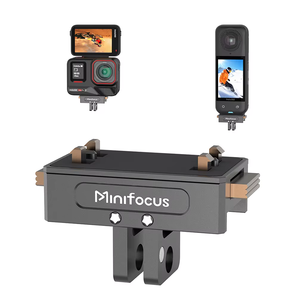 Minifocus – Support adaptateur magnétique pour caméra d'action Insta360 X5 X4 Ace Pro 2, Base d'extension à dégagement rapide, accessoire de Support