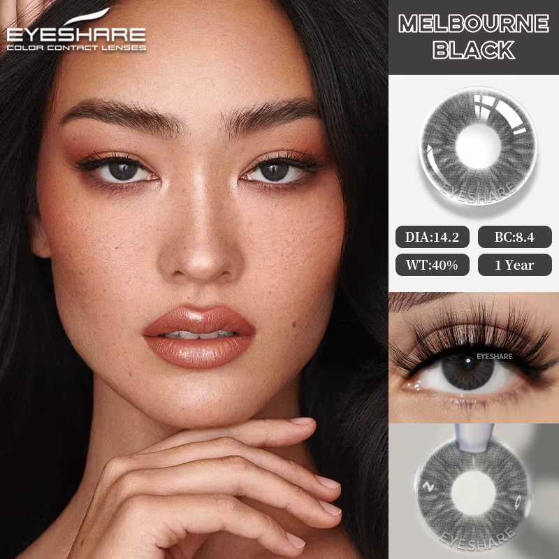 EYESHARE 1 paire de lentilles de contact de couleur naturelle belles pupilles