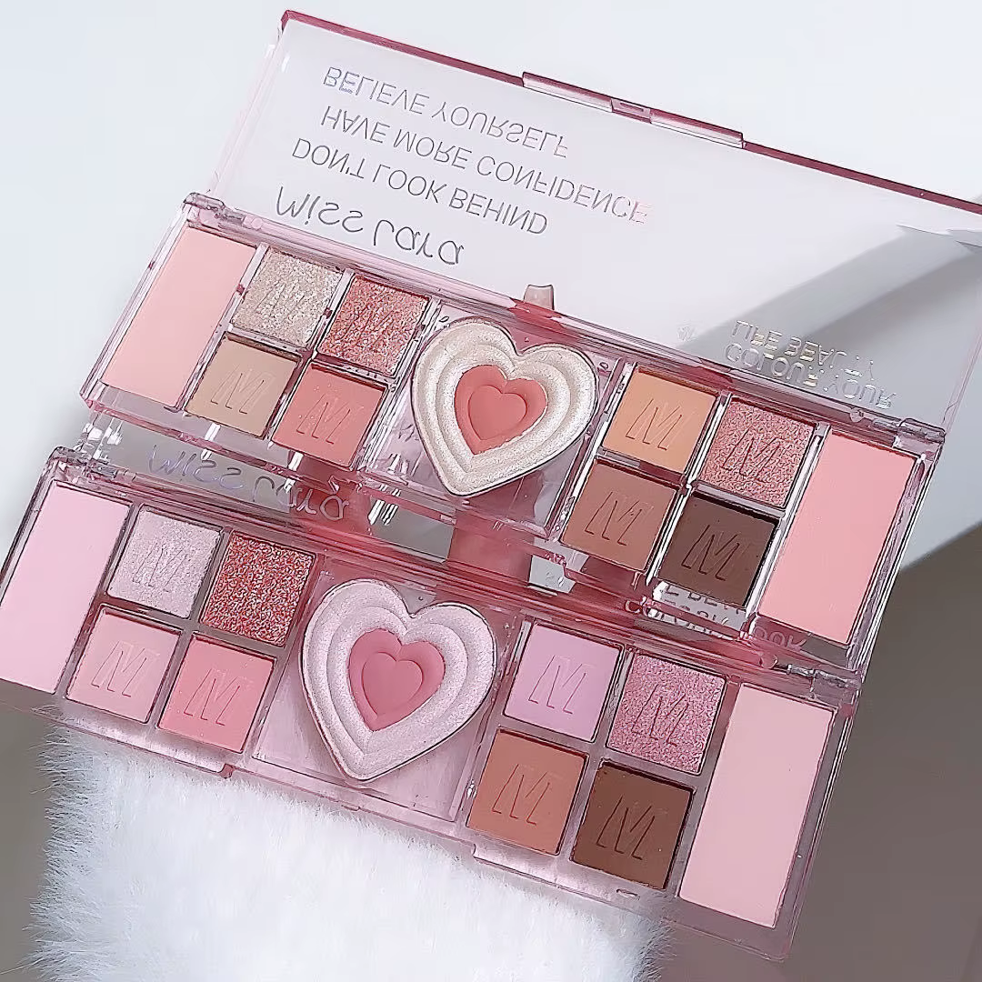 Palette de fards à paupières rose