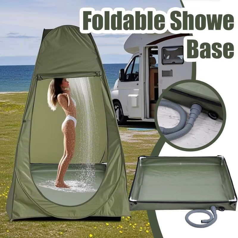 Base de sol de tente de douche pliable, plateau de douche d'extérieur, poêle de douche pliante, Base de lavabo de douche pour animaux de compagnie pour Camping voyage