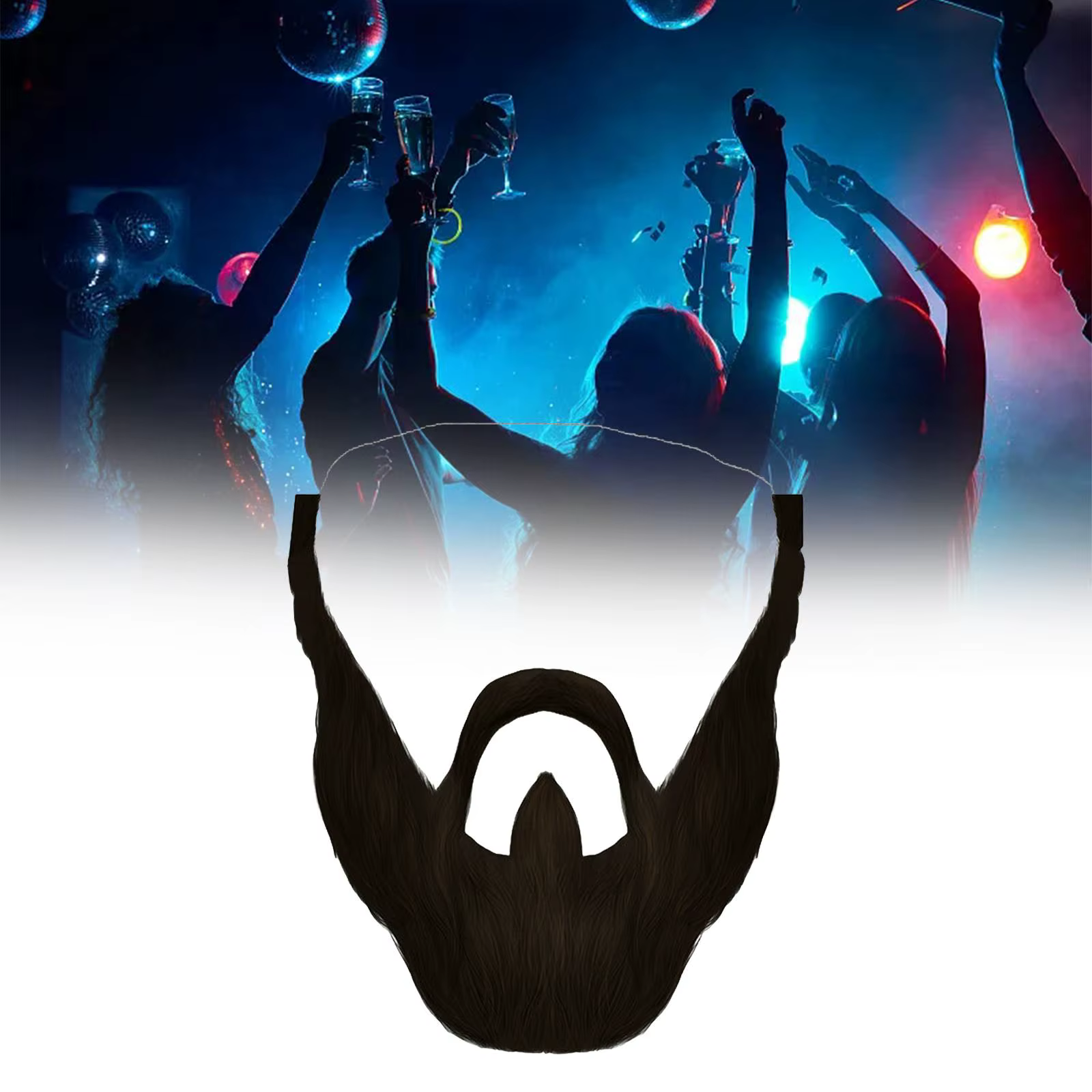 Fausse barbe, fausses moustaches pour fête costumée, barbe en flanelle pour maquillage et déguisement, fausse barbe de mascarade pour femmes et hommes, poils faciaux, moustaches