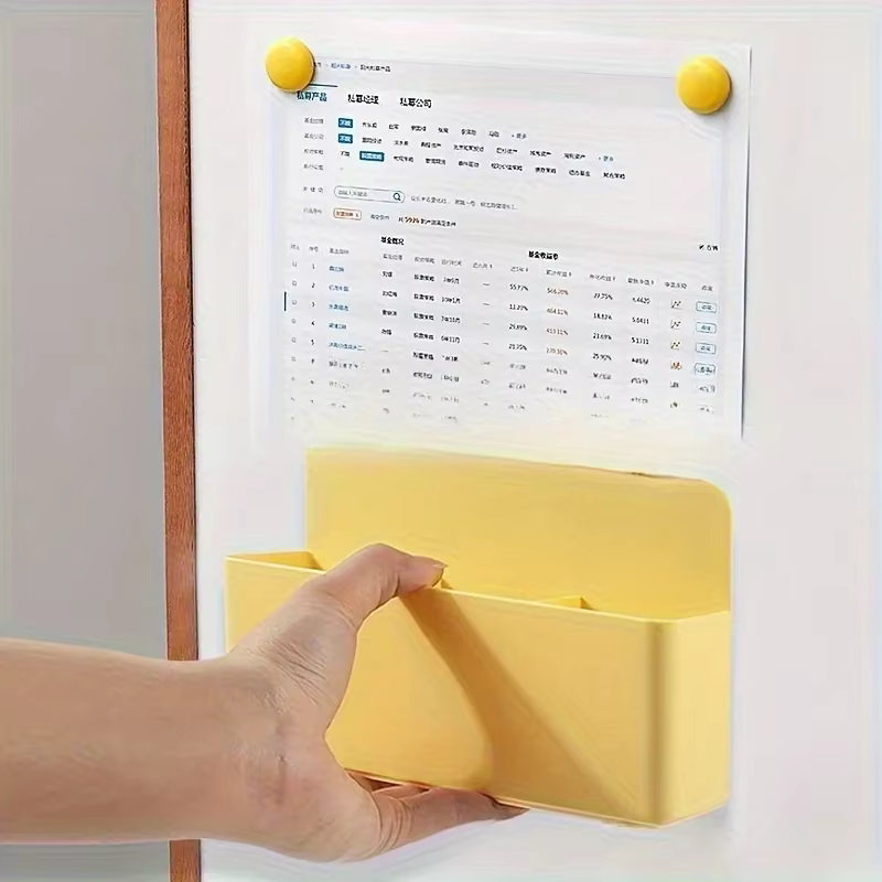 Boîte de rangement pour tableau à stylos, porte-stylo de rangement en plastique adhésif multifonctionnel pour le bureau et la maison