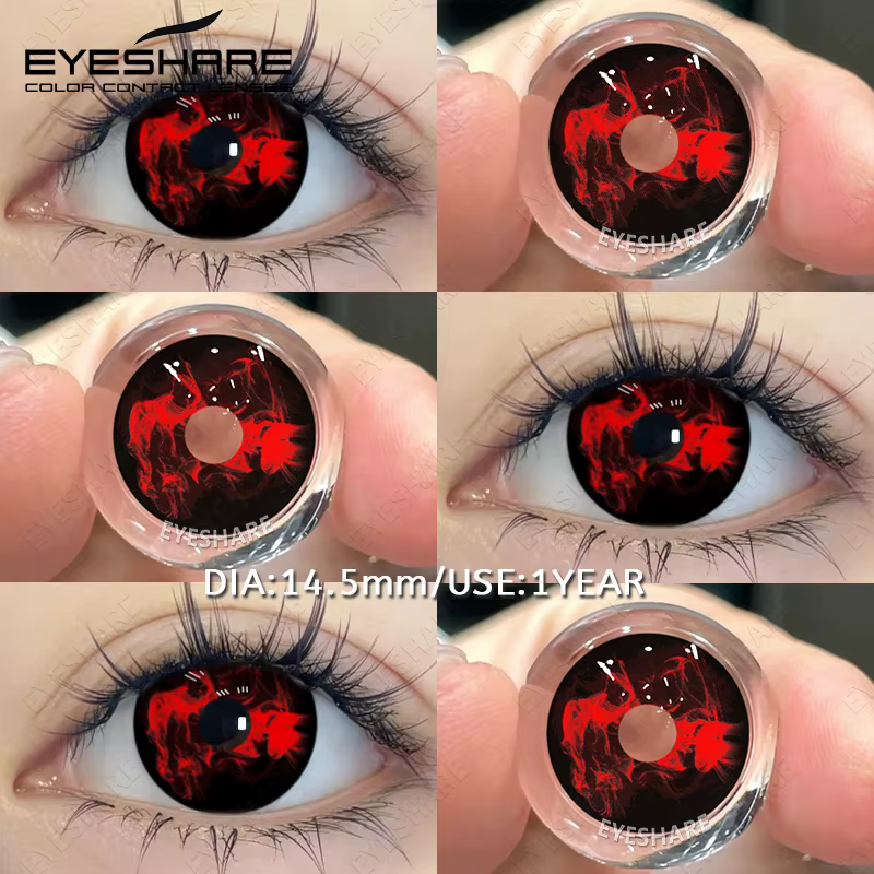 EYESHARE 1 paire de lentilles blanches Cosplay
