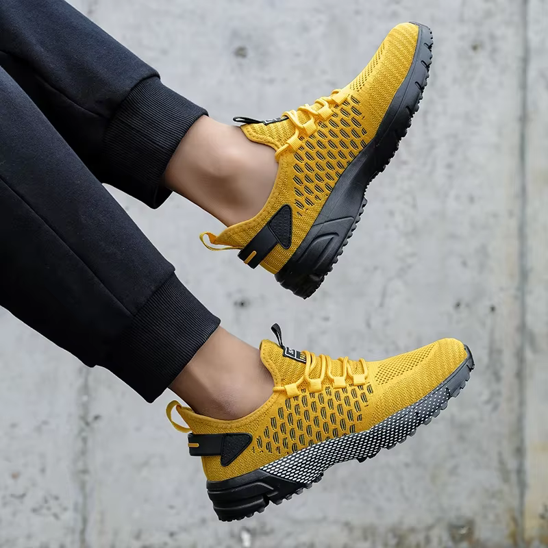 Chaussures en maille pour hommes, Design tendance à grille Unique, chaussures de course respirantes et confortables, nouvelles chaussures de sport d'été pour basket-ball sur piste