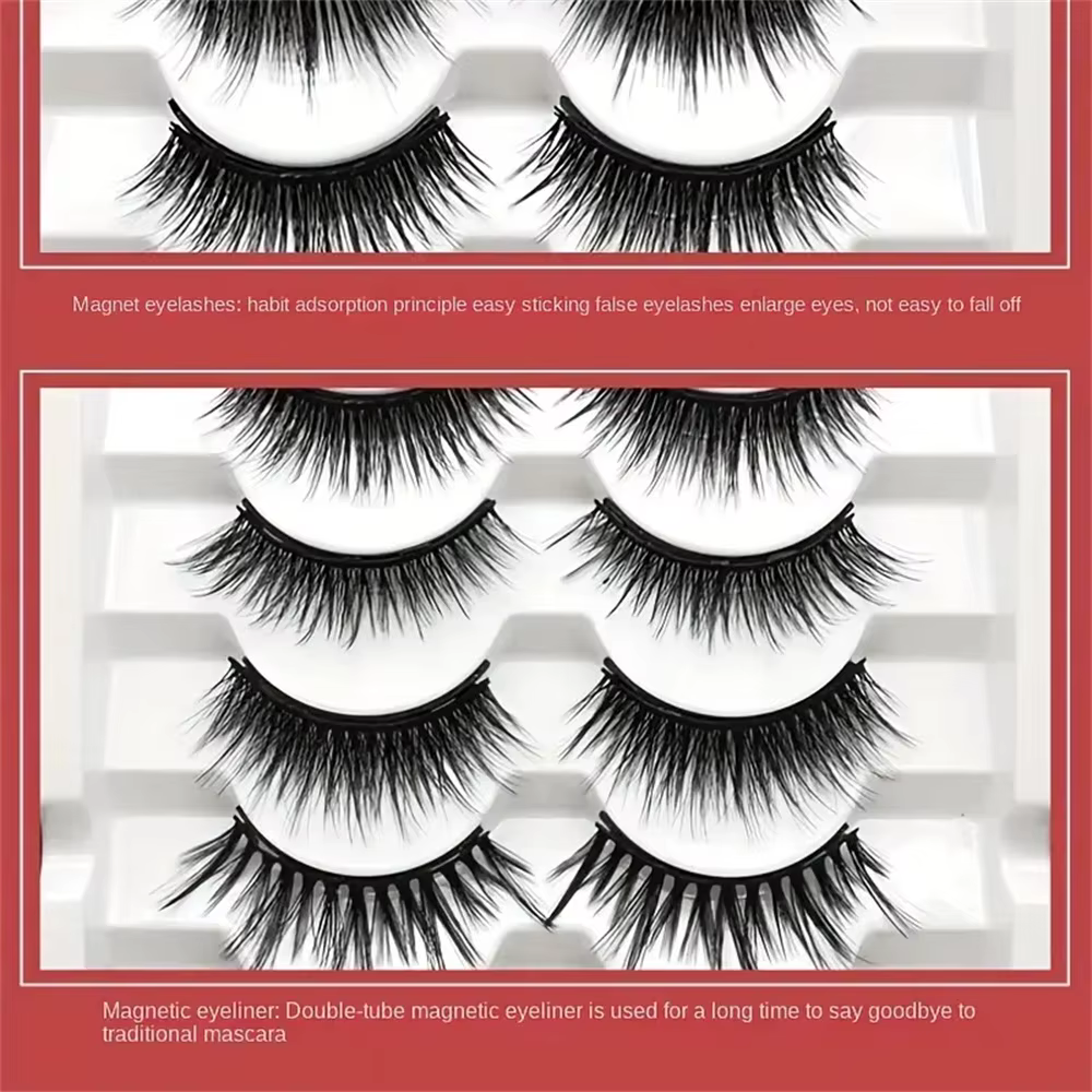 12 paires de ensembles de faux cils magnétiques